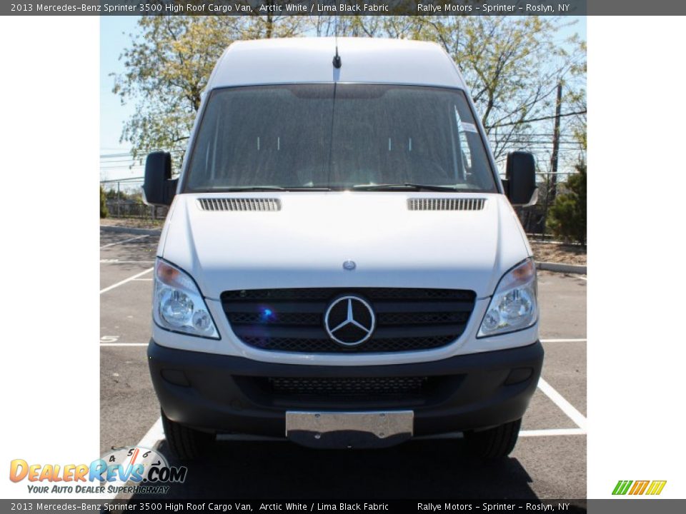 2013 Mercedes-Benz Sprinter 3500 High Roof Cargo Van Arctic White / Lima Black Fabric Photo #2