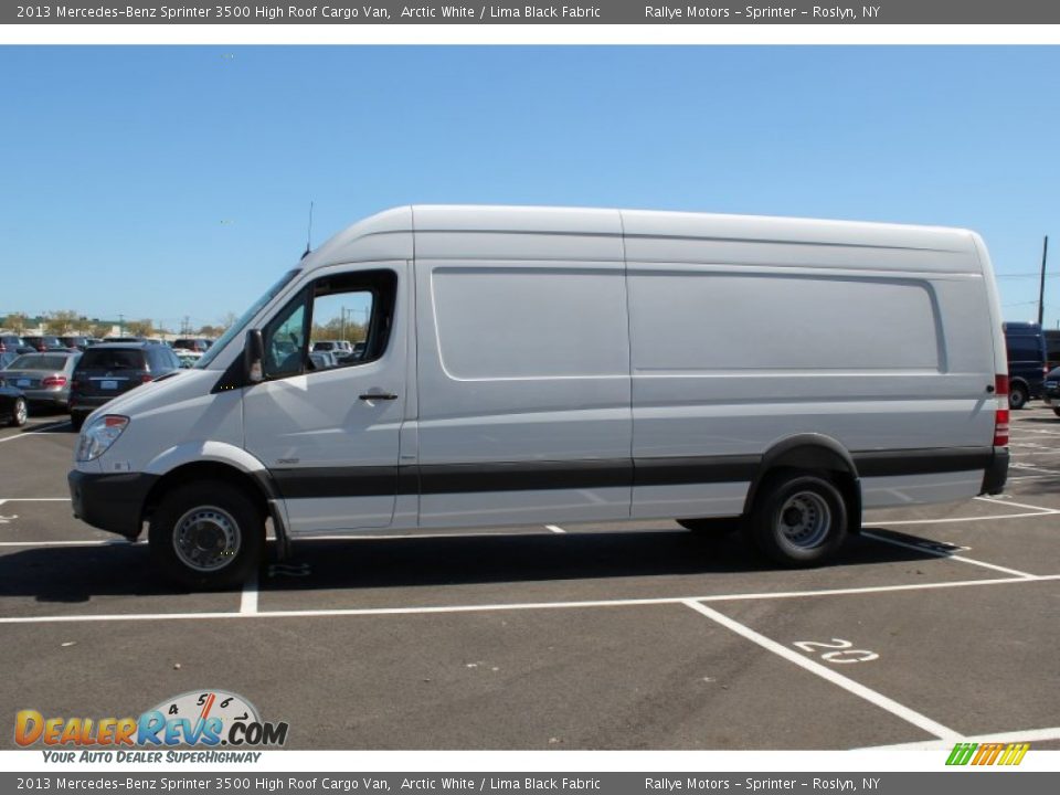 2013 Mercedes-Benz Sprinter 3500 High Roof Cargo Van Arctic White / Lima Black Fabric Photo #3