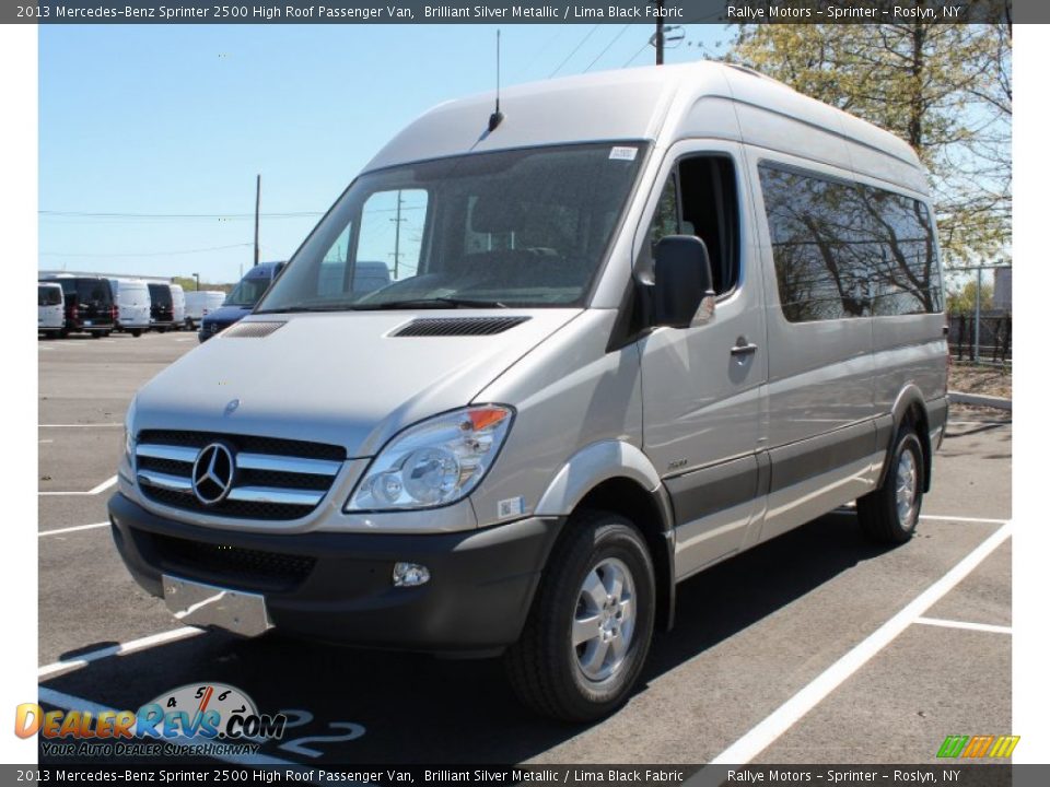 2013 Mercedes-Benz Sprinter 2500 High Roof Passenger Van Brilliant Silver Metallic / Lima Black Fabric Photo #1