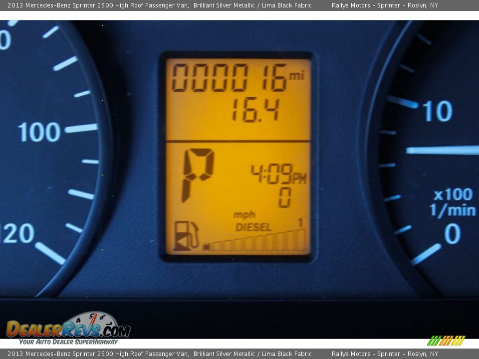 2013 Mercedes-Benz Sprinter 2500 High Roof Passenger Van Brilliant Silver Metallic / Lima Black Fabric Photo #15