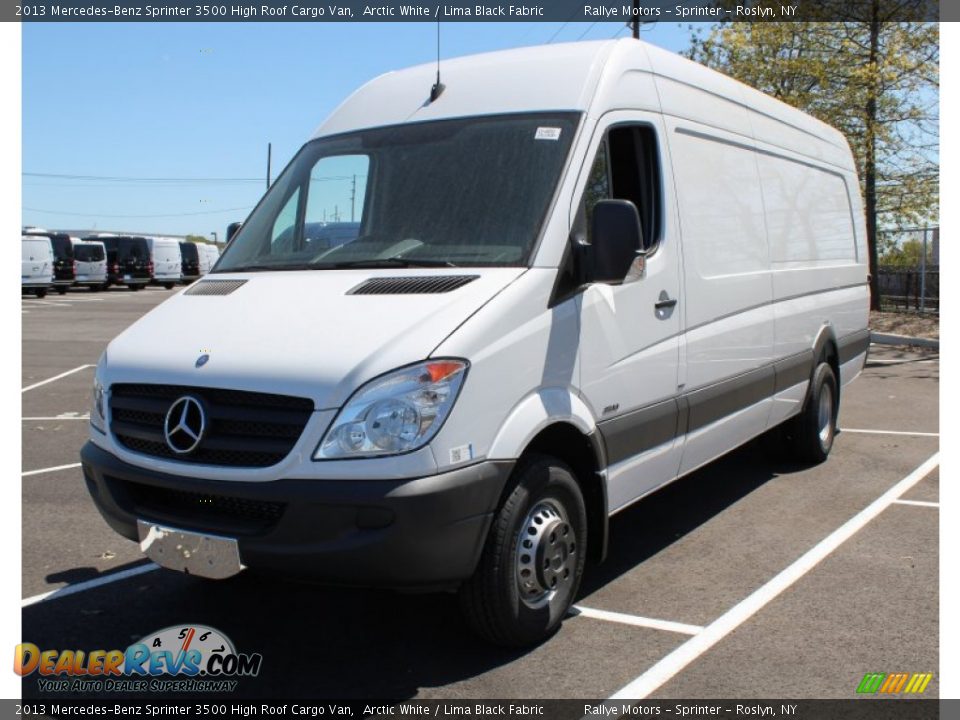 2013 Mercedes-Benz Sprinter 3500 High Roof Cargo Van Arctic White / Lima Black Fabric Photo #1