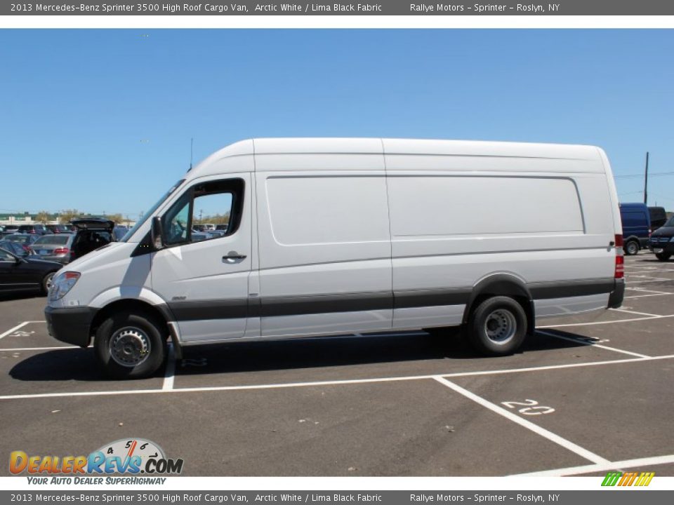 2013 Mercedes-Benz Sprinter 3500 High Roof Cargo Van Arctic White / Lima Black Fabric Photo #3