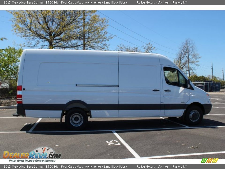 2013 Mercedes-Benz Sprinter 3500 High Roof Cargo Van Arctic White / Lima Black Fabric Photo #7
