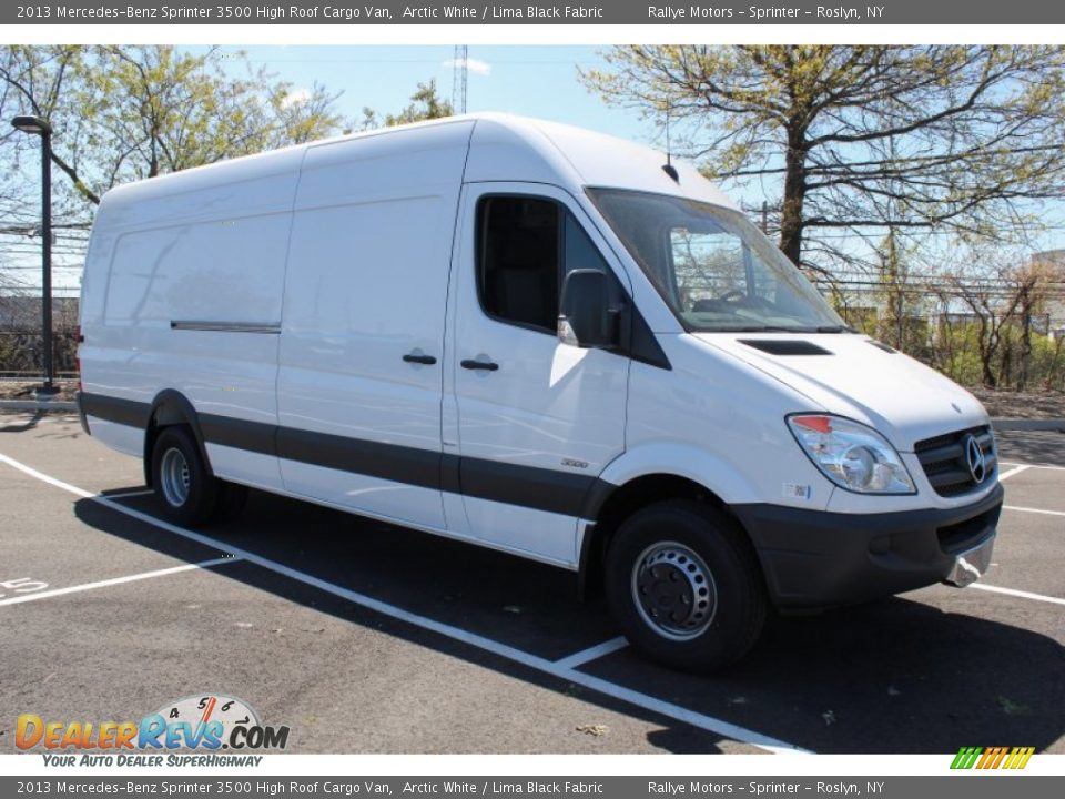 2013 Mercedes-Benz Sprinter 3500 High Roof Cargo Van Arctic White / Lima Black Fabric Photo #8