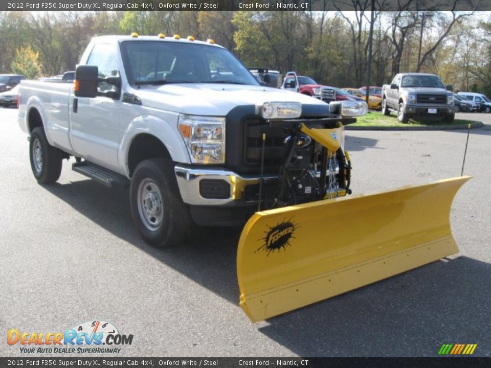 2012 Ford F350 Super Duty XL Regular Cab 4x4 Oxford White / Steel Photo #1