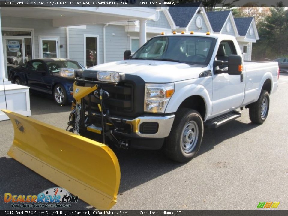 2012 Ford F350 Super Duty XL Regular Cab 4x4 Oxford White / Steel Photo #2