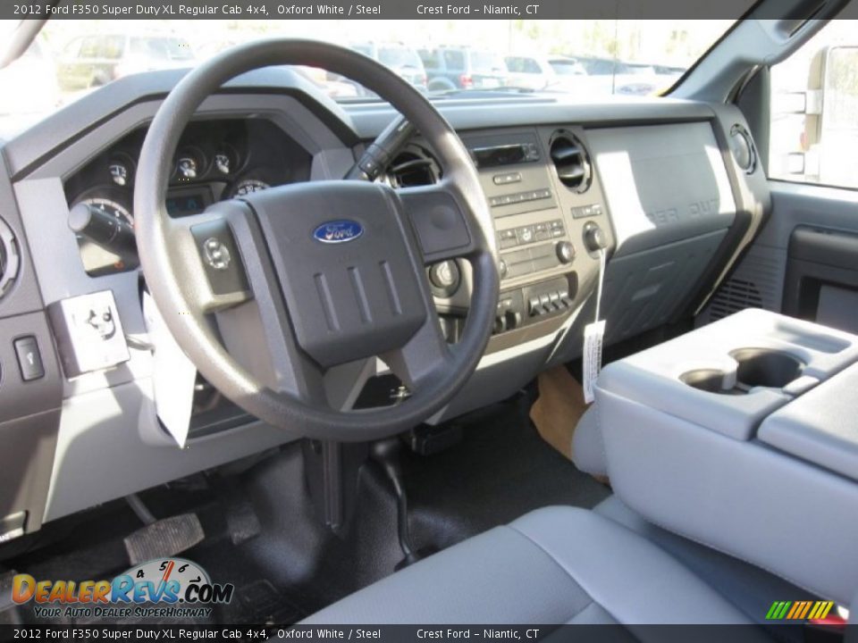 2012 Ford F350 Super Duty XL Regular Cab 4x4 Oxford White / Steel Photo #4