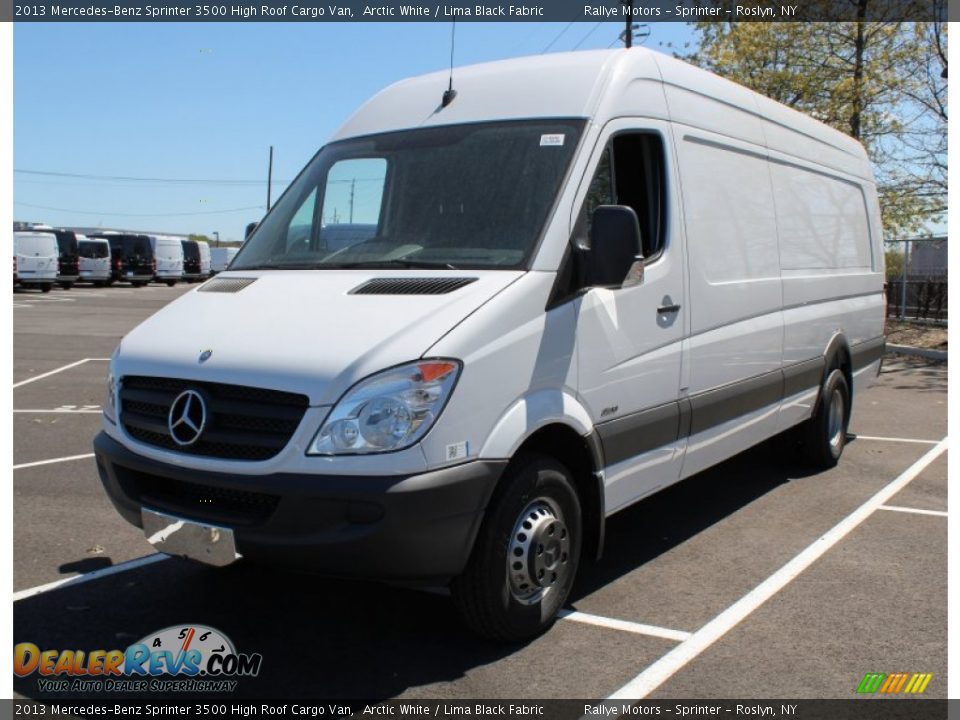 2013 Mercedes-Benz Sprinter 3500 High Roof Cargo Van Arctic White / Lima Black Fabric Photo #1