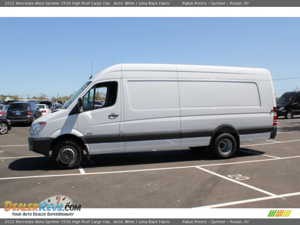 2013 Mercedes-Benz Sprinter 3500 High Roof Cargo Van Arctic White / Lima Black Fabric Photo #3
