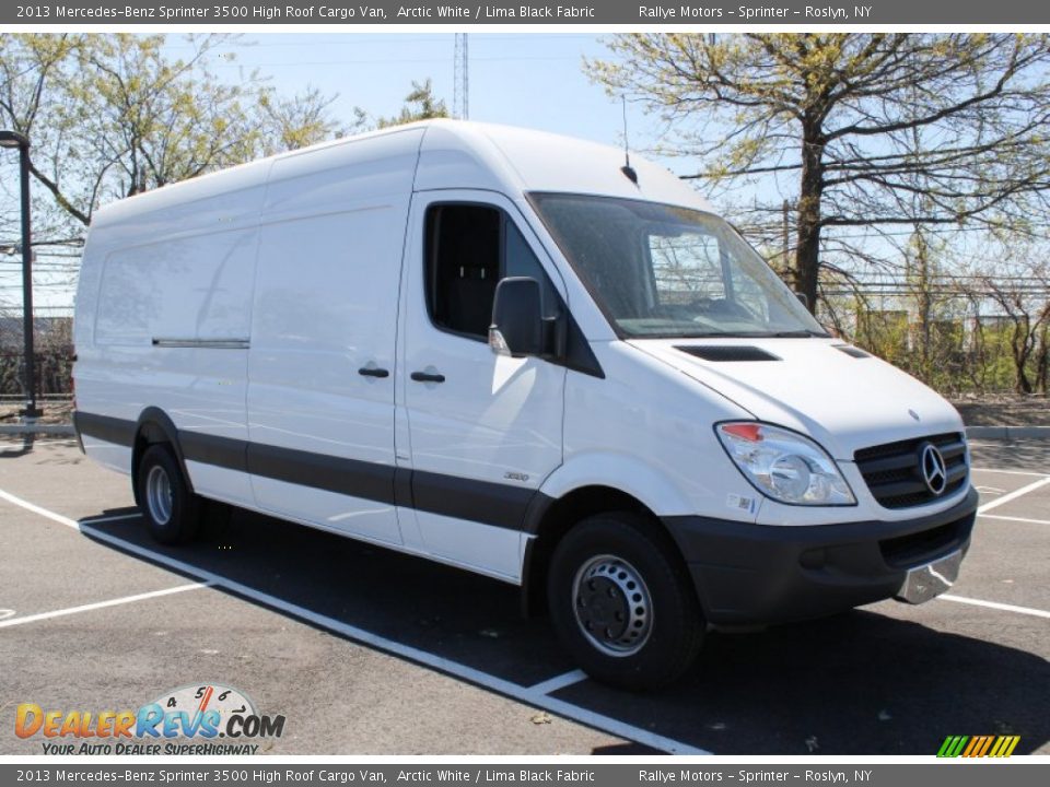 2013 Mercedes-Benz Sprinter 3500 High Roof Cargo Van Arctic White / Lima Black Fabric Photo #8