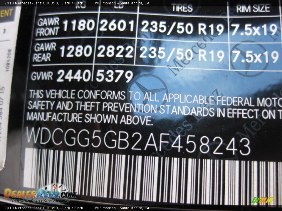 2010 Mercedes-Benz GLK 350 Black / Black Photo #25