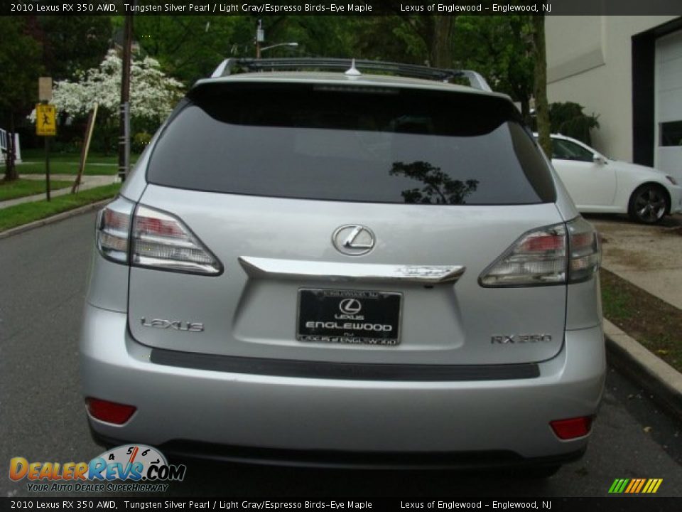 2010 Lexus RX 350 AWD Tungsten Silver Pearl / Light Gray/Espresso Birds-Eye Maple Photo #5