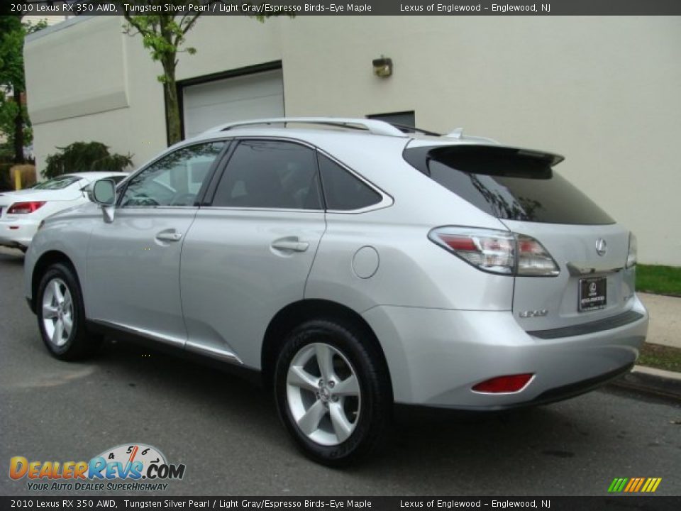 2010 Lexus RX 350 AWD Tungsten Silver Pearl / Light Gray/Espresso Birds-Eye Maple Photo #6