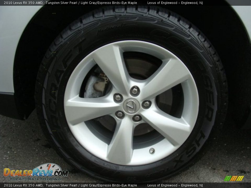 2010 Lexus RX 350 AWD Tungsten Silver Pearl / Light Gray/Espresso Birds-Eye Maple Photo #7