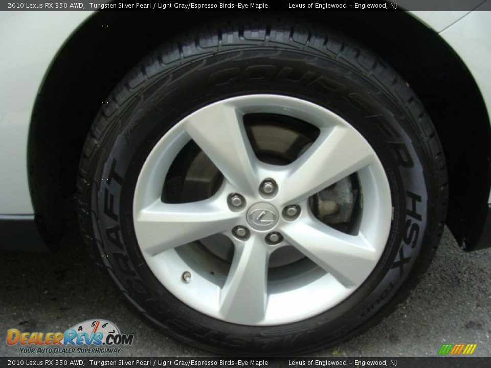 2010 Lexus RX 350 AWD Tungsten Silver Pearl / Light Gray/Espresso Birds-Eye Maple Photo #8