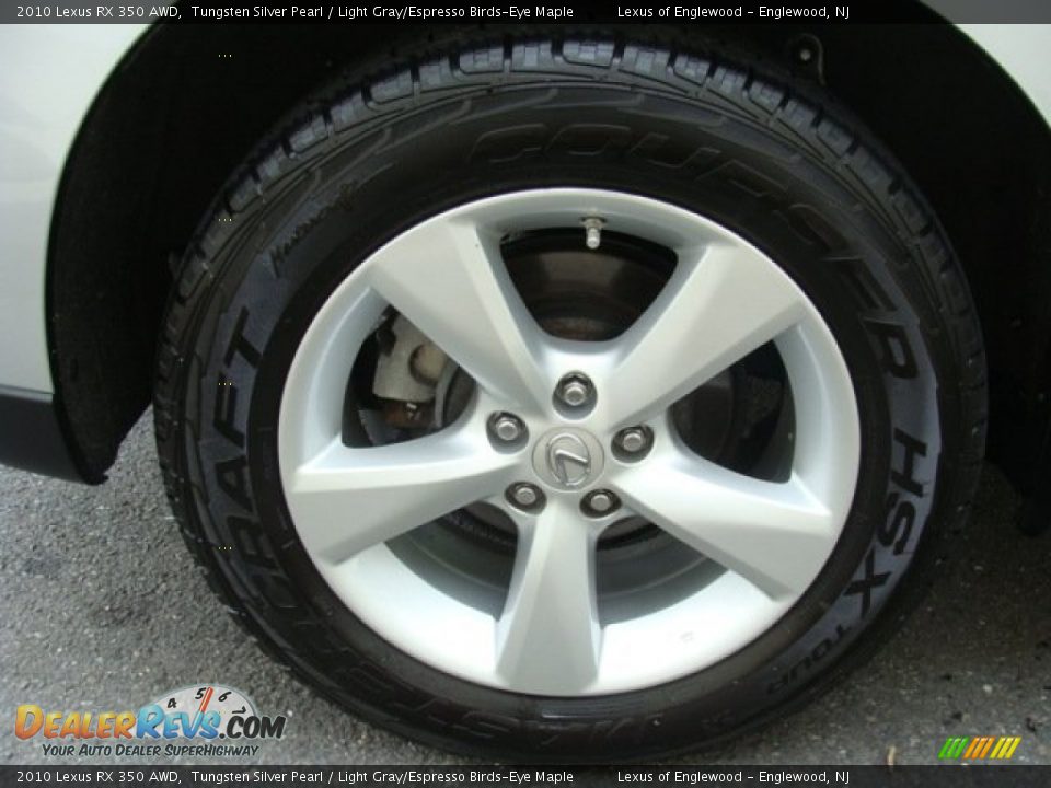 2010 Lexus RX 350 AWD Tungsten Silver Pearl / Light Gray/Espresso Birds-Eye Maple Photo #9