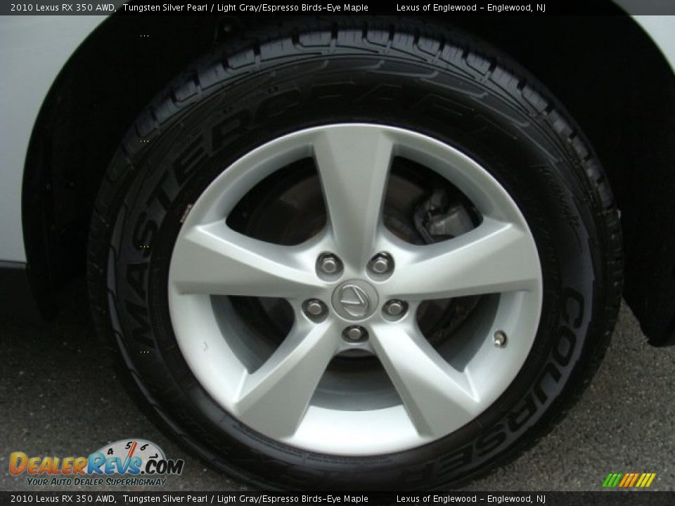 2010 Lexus RX 350 AWD Tungsten Silver Pearl / Light Gray/Espresso Birds-Eye Maple Photo #10