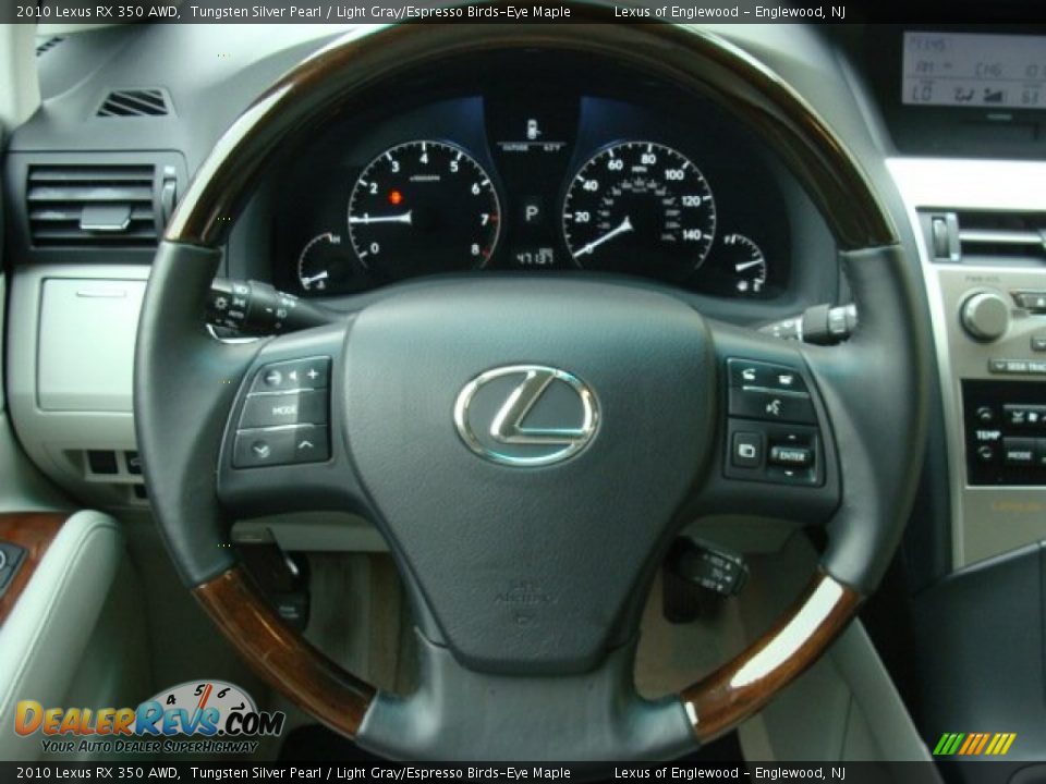 2010 Lexus RX 350 AWD Tungsten Silver Pearl / Light Gray/Espresso Birds-Eye Maple Photo #19