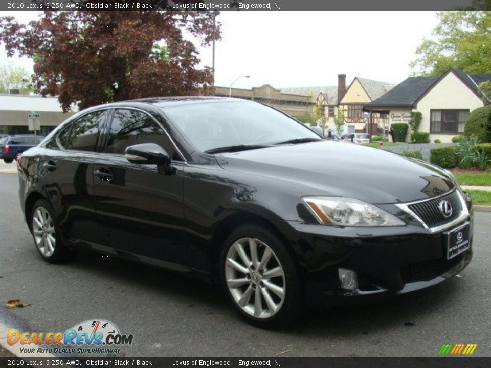 2010 Lexus IS 250 AWD Obsidian Black / Black Photo #3