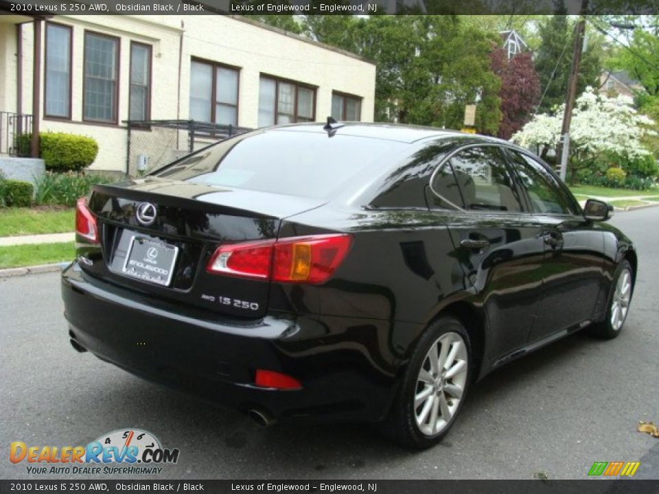 2010 Lexus IS 250 AWD Obsidian Black / Black Photo #4