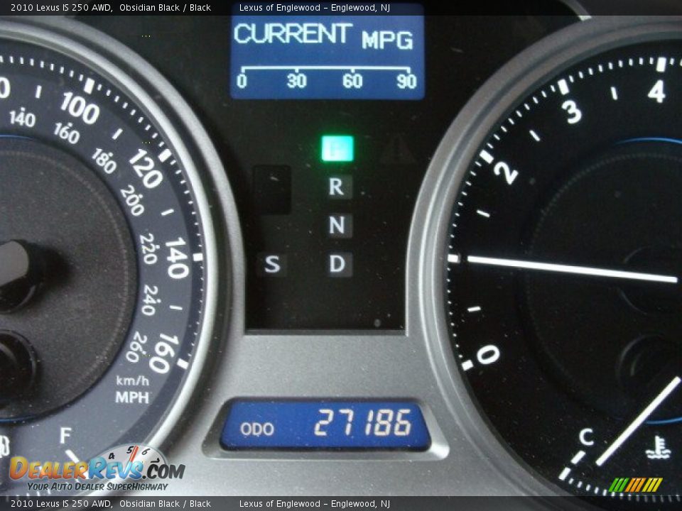 2010 Lexus IS 250 AWD Obsidian Black / Black Photo #22