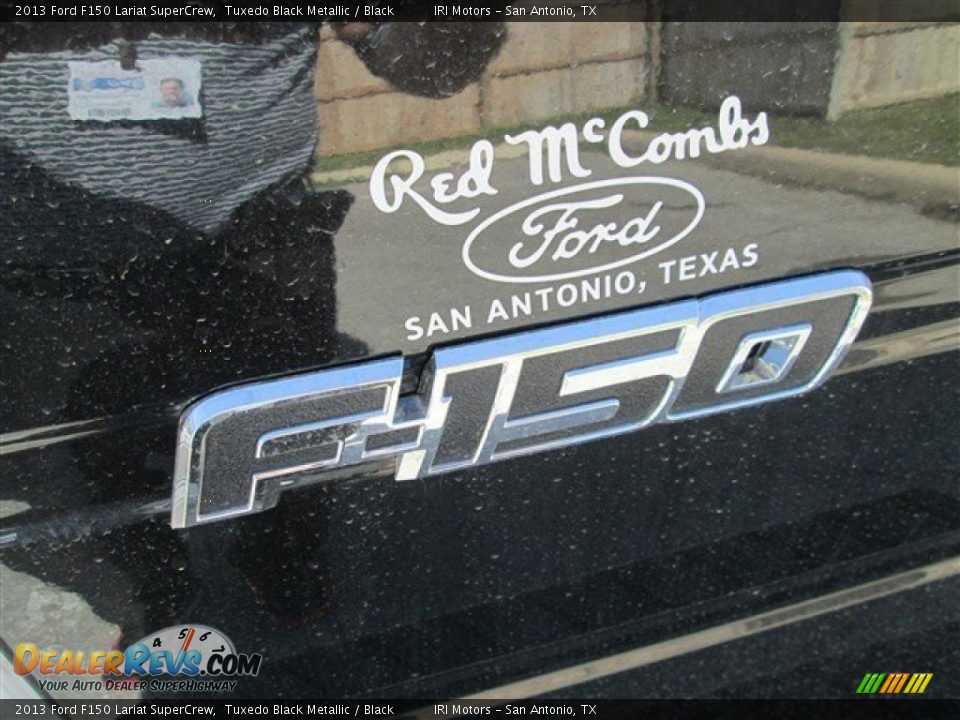 2013 Ford F150 Lariat SuperCrew Tuxedo Black Metallic / Black Photo #6