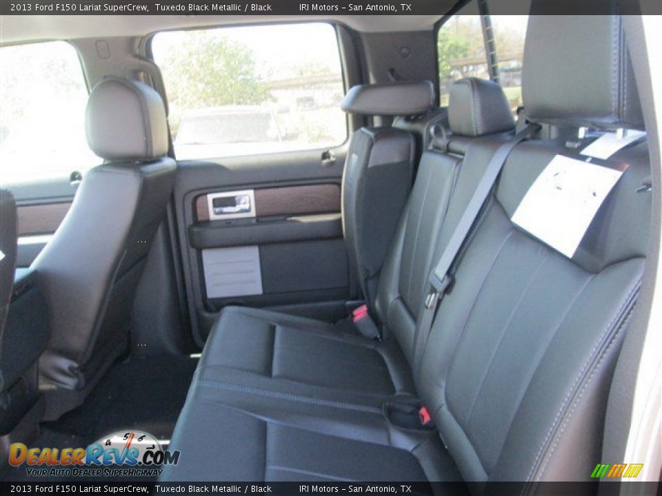 2013 Ford F150 Lariat SuperCrew Tuxedo Black Metallic / Black Photo #12