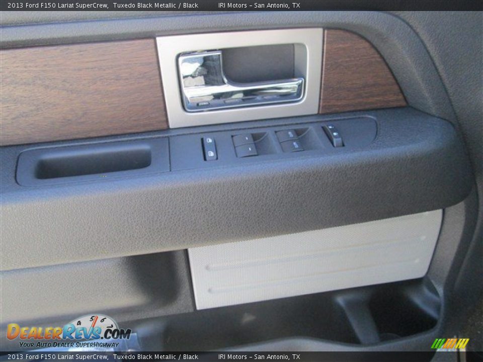 2013 Ford F150 Lariat SuperCrew Tuxedo Black Metallic / Black Photo #13