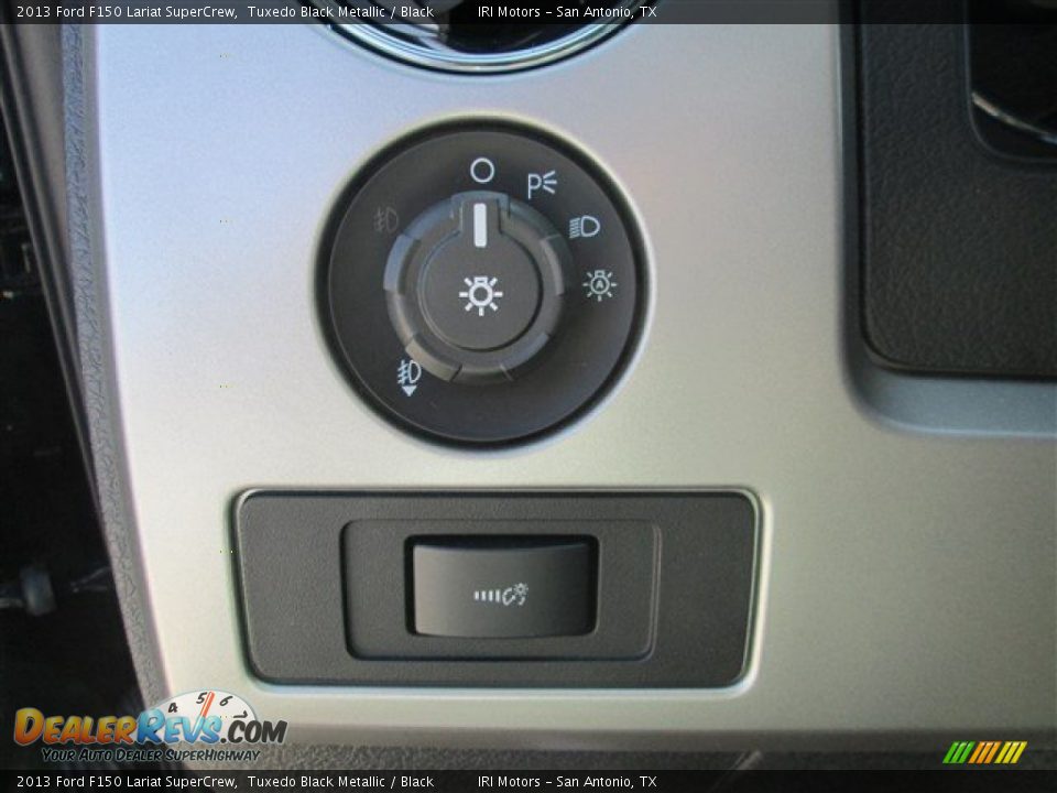 2013 Ford F150 Lariat SuperCrew Tuxedo Black Metallic / Black Photo #14