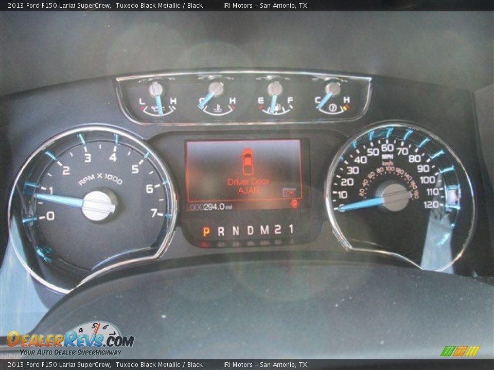 2013 Ford F150 Lariat SuperCrew Tuxedo Black Metallic / Black Photo #16