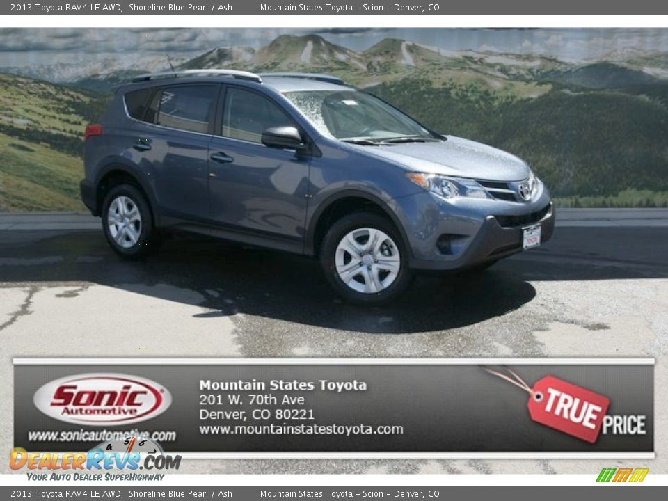 2013 Toyota RAV4 LE AWD Shoreline Blue Pearl / Ash Photo #1
