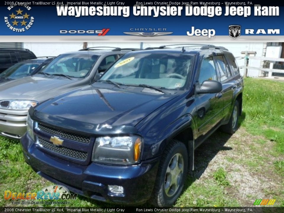 2008 Chevrolet TrailBlazer LS 4x4 Imperial Blue Metallic / Light Gray Photo #1