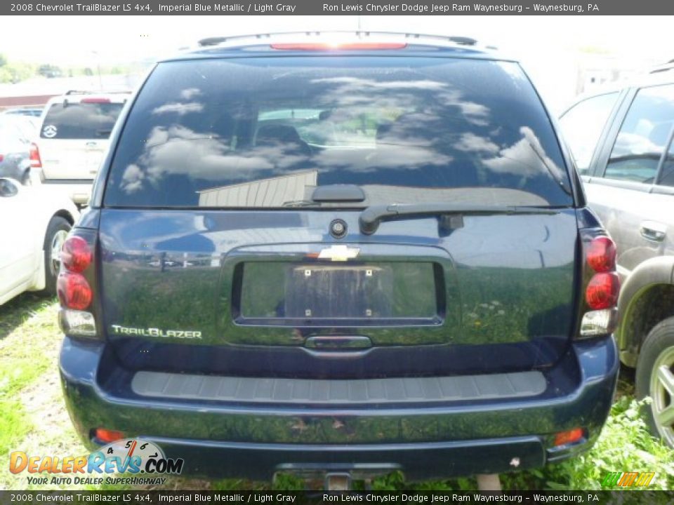 2008 Chevrolet TrailBlazer LS 4x4 Imperial Blue Metallic / Light Gray Photo #3