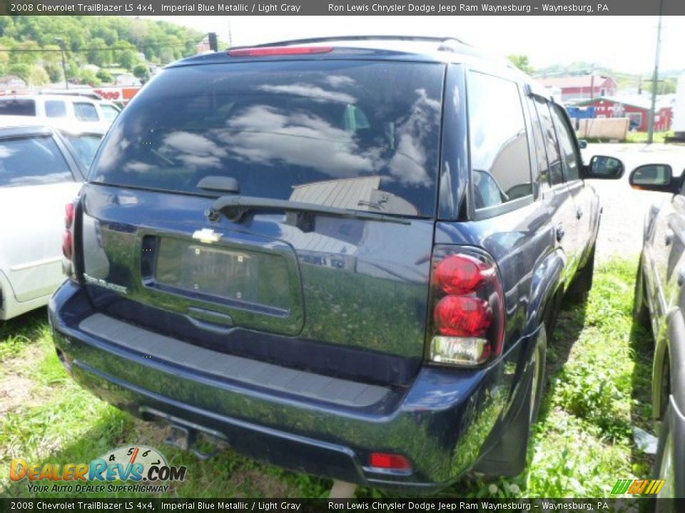 2008 Chevrolet TrailBlazer LS 4x4 Imperial Blue Metallic / Light Gray Photo #5