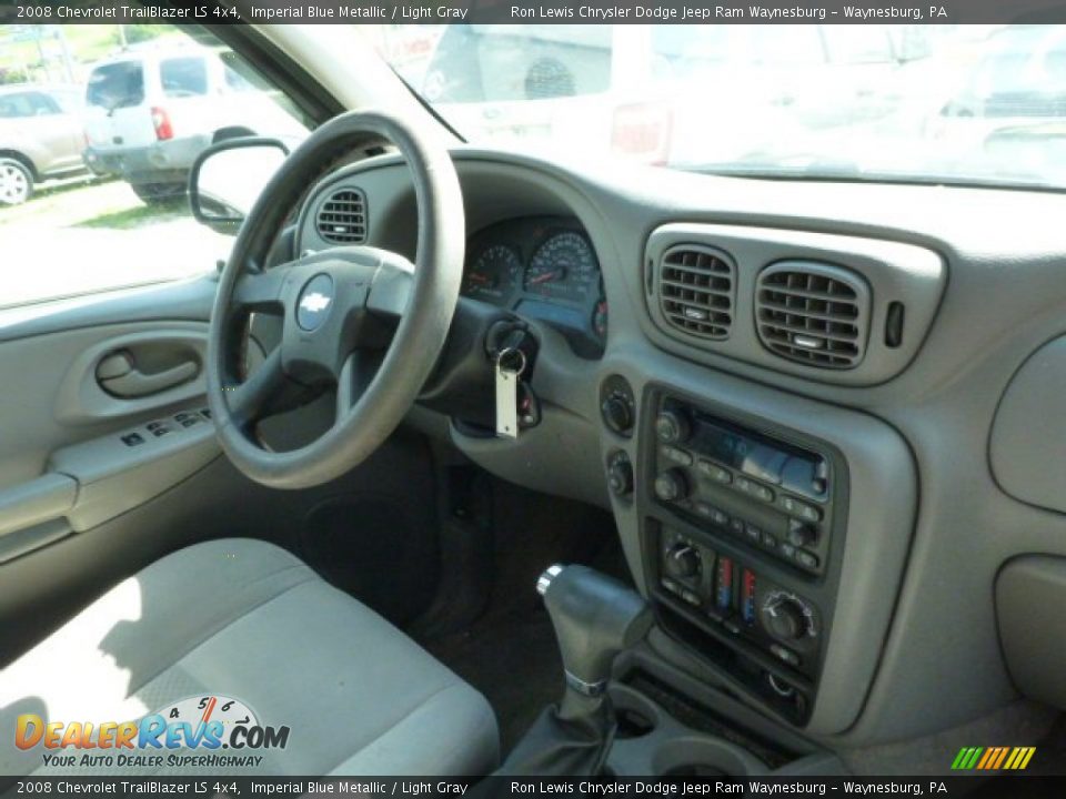 2008 Chevrolet TrailBlazer LS 4x4 Imperial Blue Metallic / Light Gray Photo #6