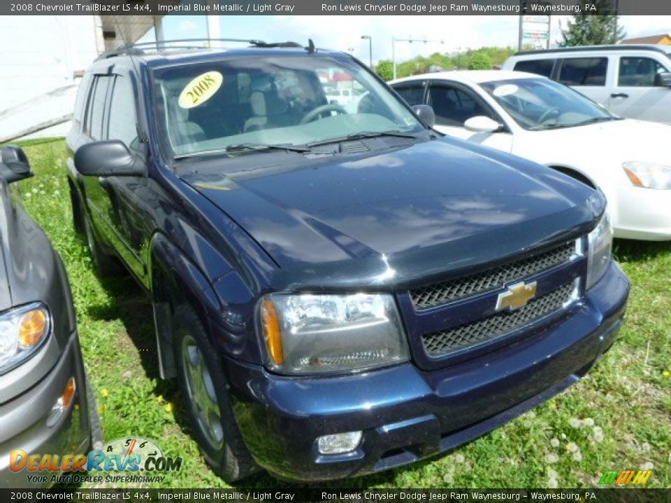 2008 Chevrolet TrailBlazer LS 4x4 Imperial Blue Metallic / Light Gray Photo #8