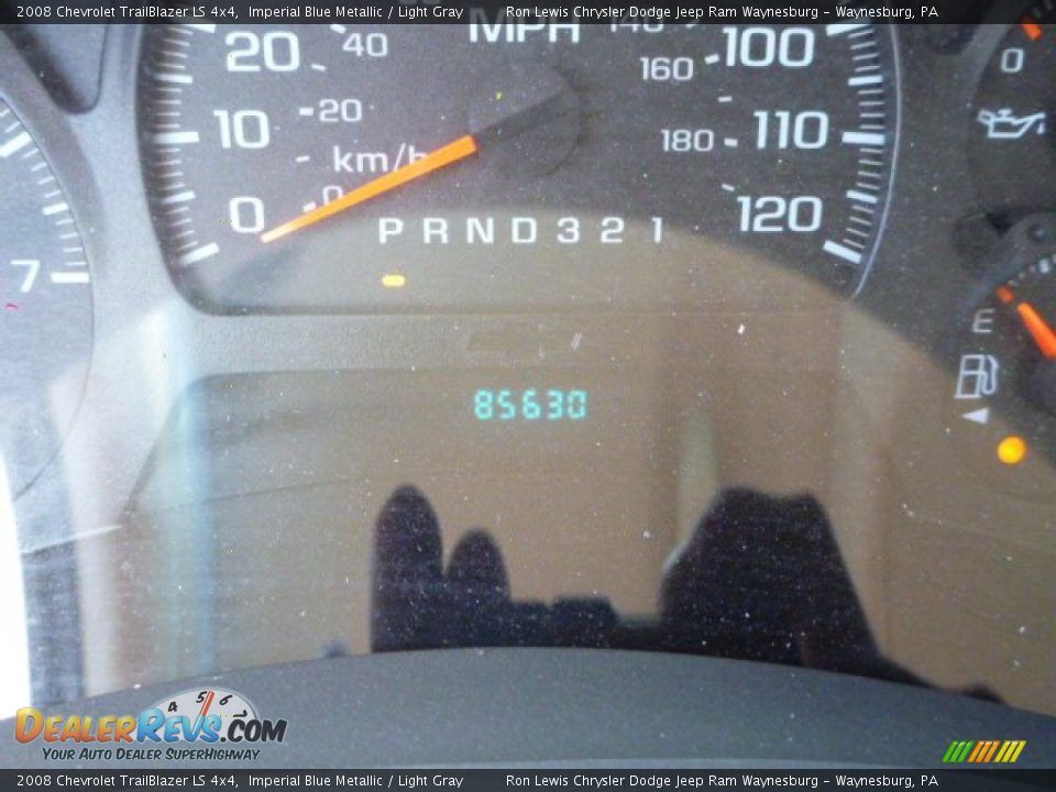 2008 Chevrolet TrailBlazer LS 4x4 Imperial Blue Metallic / Light Gray Photo #20