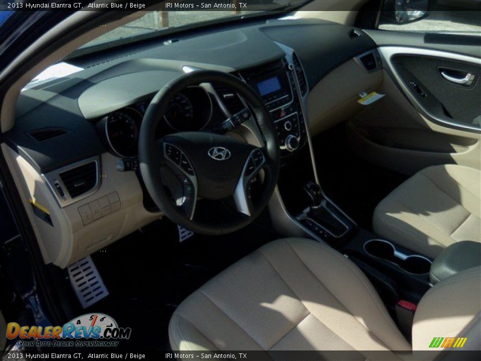 2013 Hyundai Elantra GT Atlantic Blue / Beige Photo #8