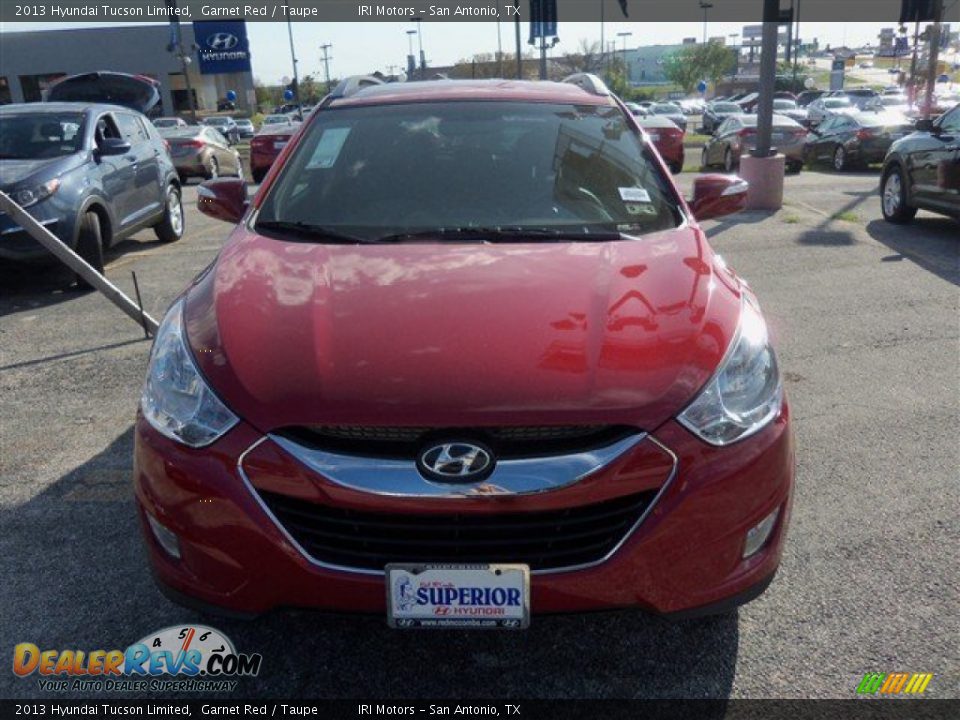 2013 Hyundai Tucson Limited Garnet Red / Taupe Photo #1