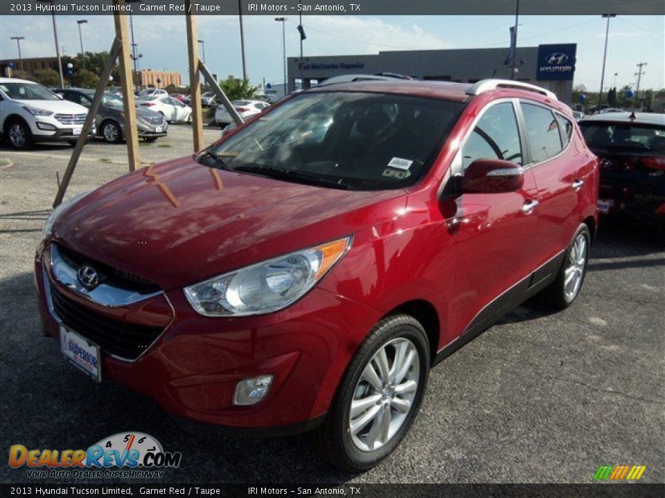 2013 Hyundai Tucson Limited Garnet Red / Taupe Photo #2