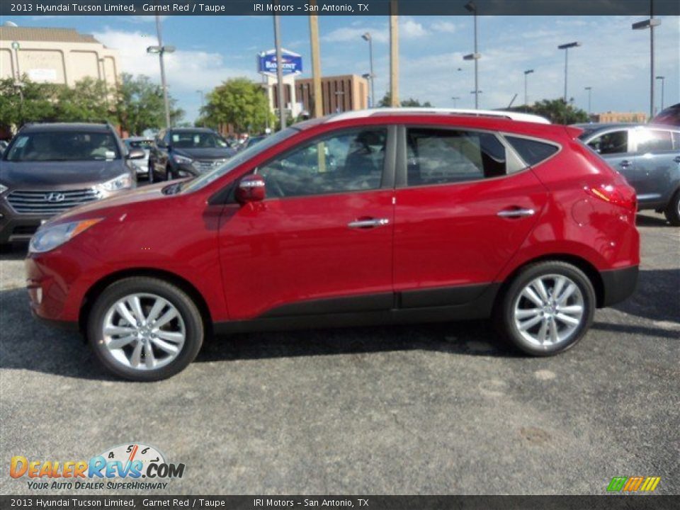 2013 Hyundai Tucson Limited Garnet Red / Taupe Photo #5