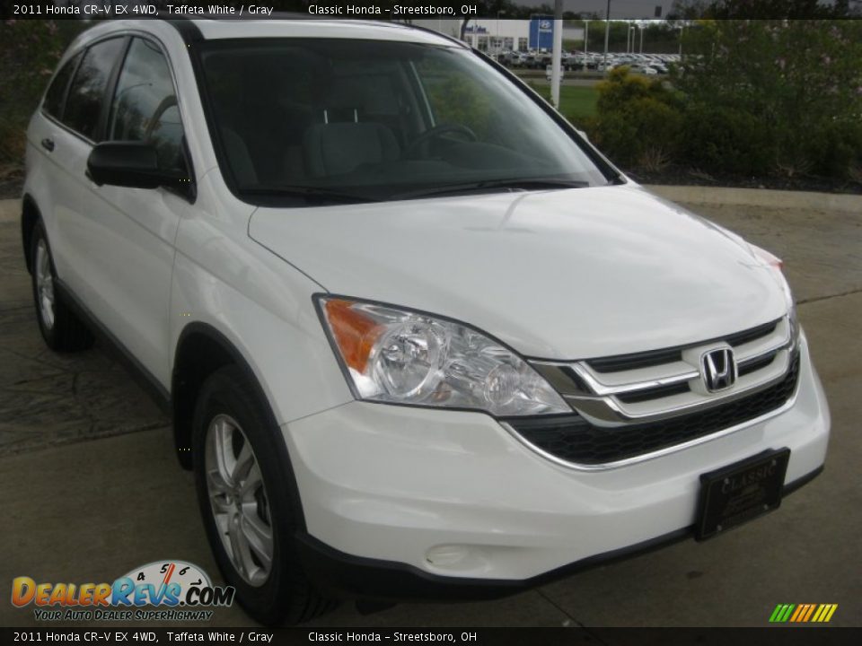 2011 Honda CR-V EX 4WD Taffeta White / Gray Photo #3