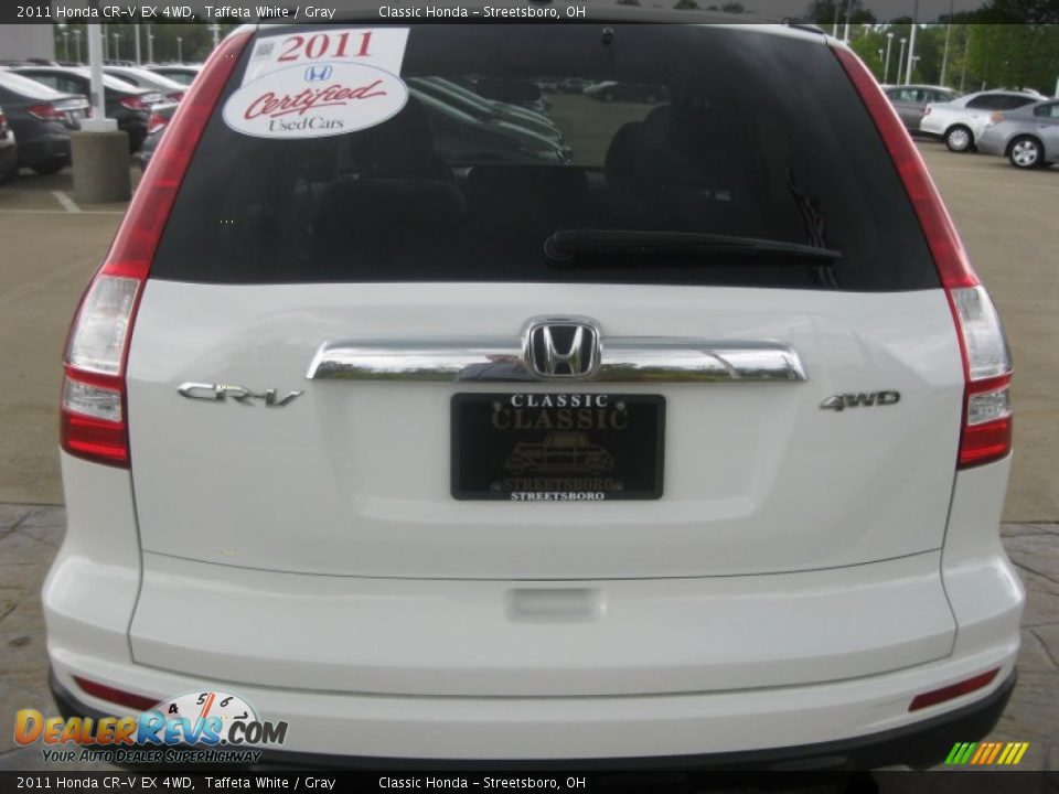 2011 Honda CR-V EX 4WD Taffeta White / Gray Photo #6