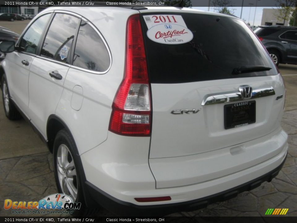 2011 Honda CR-V EX 4WD Taffeta White / Gray Photo #7