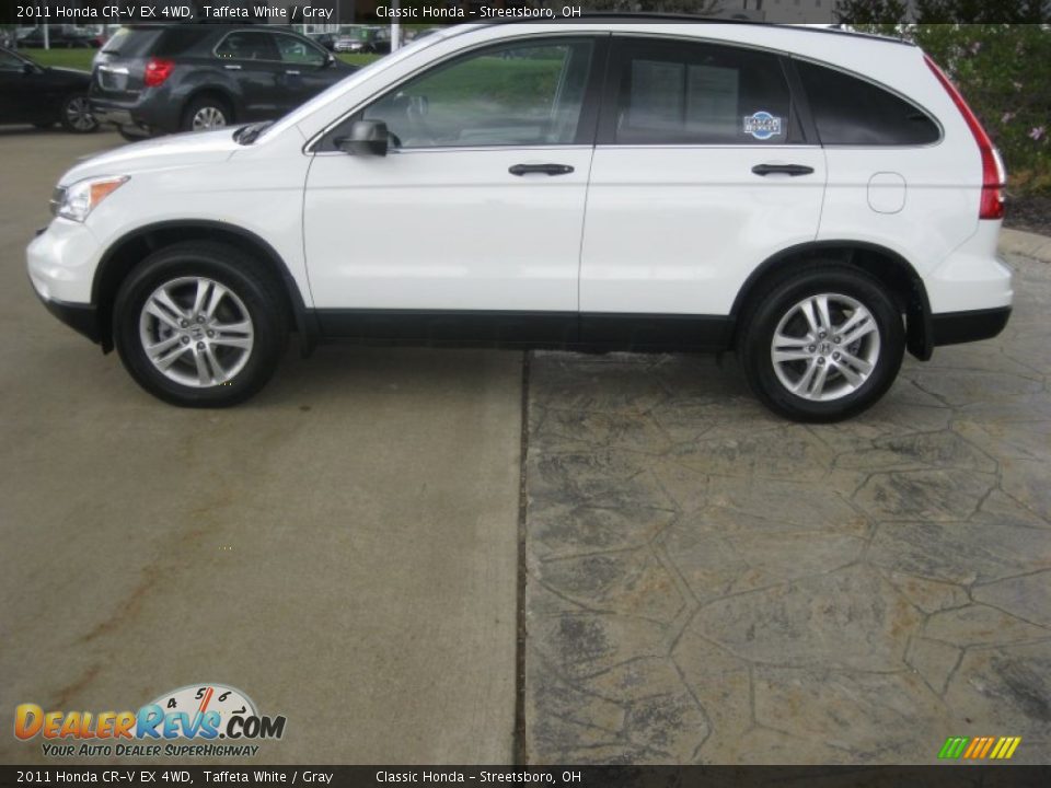 2011 Honda CR-V EX 4WD Taffeta White / Gray Photo #8
