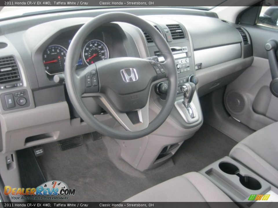 2011 Honda CR-V EX 4WD Taffeta White / Gray Photo #16