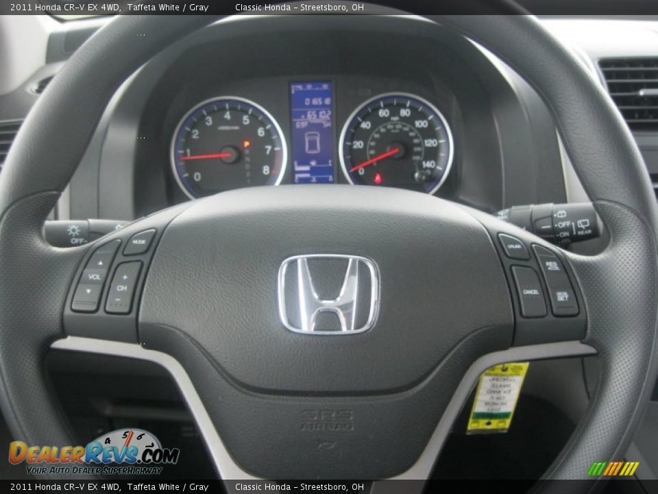 2011 Honda CR-V EX 4WD Taffeta White / Gray Photo #19