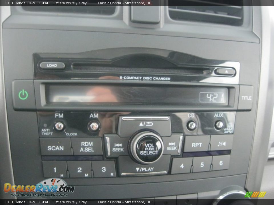 2011 Honda CR-V EX 4WD Taffeta White / Gray Photo #24