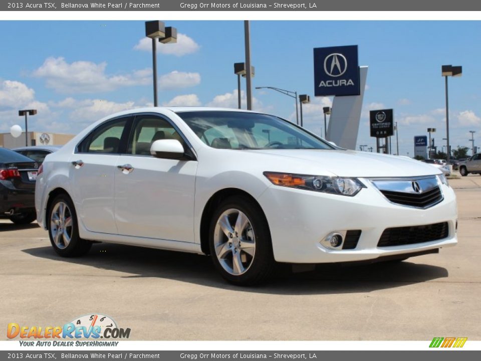 2013 Acura TSX Bellanova White Pearl / Parchment Photo #1