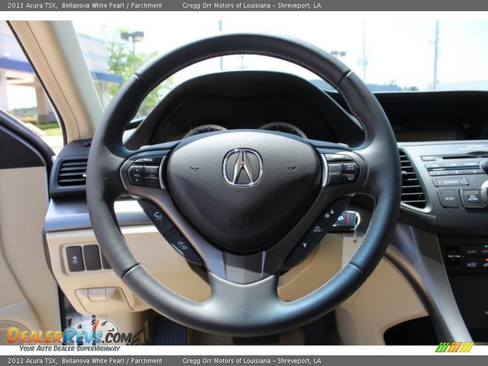 2013 Acura TSX Bellanova White Pearl / Parchment Photo #14